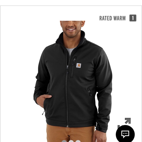 Men’s Carhartt Rain Defender Midweight Softshell Hooded Jacket - Picture 5 of 8